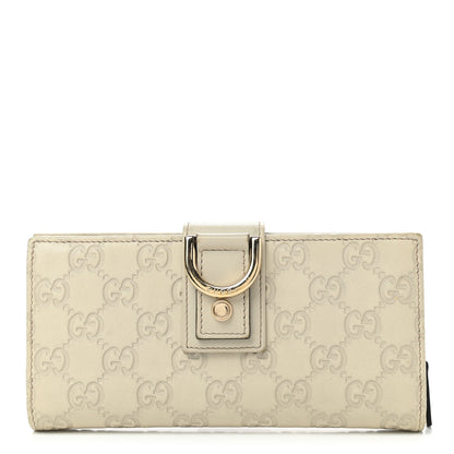 Gucci Guccissima Abbey Continental Wallet Off White 1 of 8