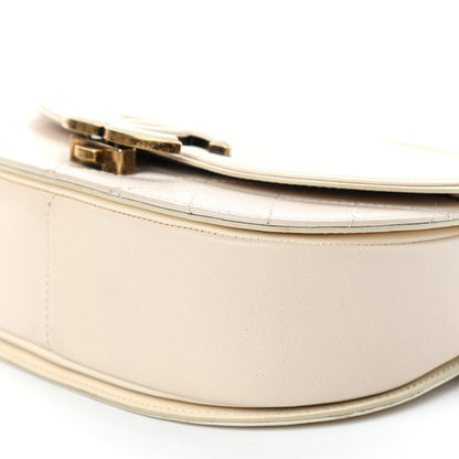 Chanel Shiny Calfskin Goatskin Quilted Small Coco Curve Messenger Flap White 9 of 10