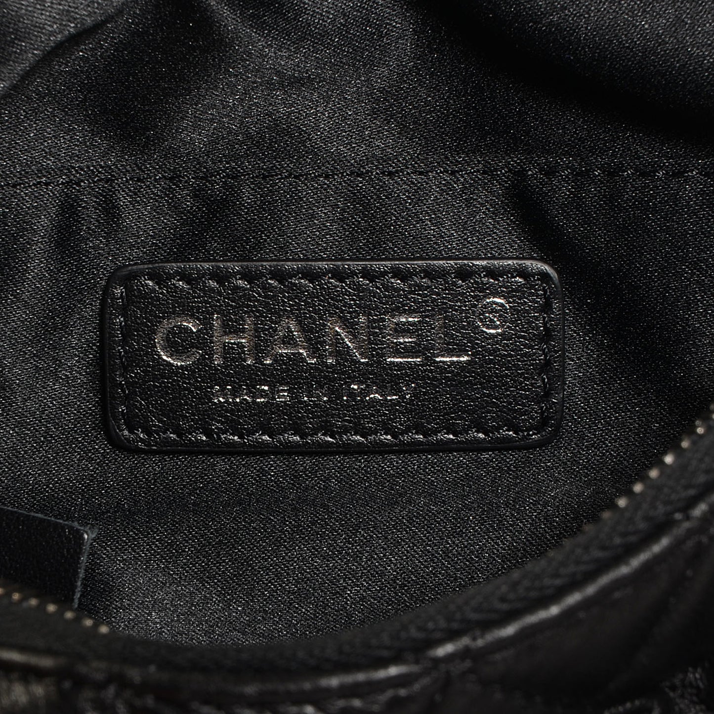 Lambskin Quilted Banane Waist Bag Fanny Pack Black