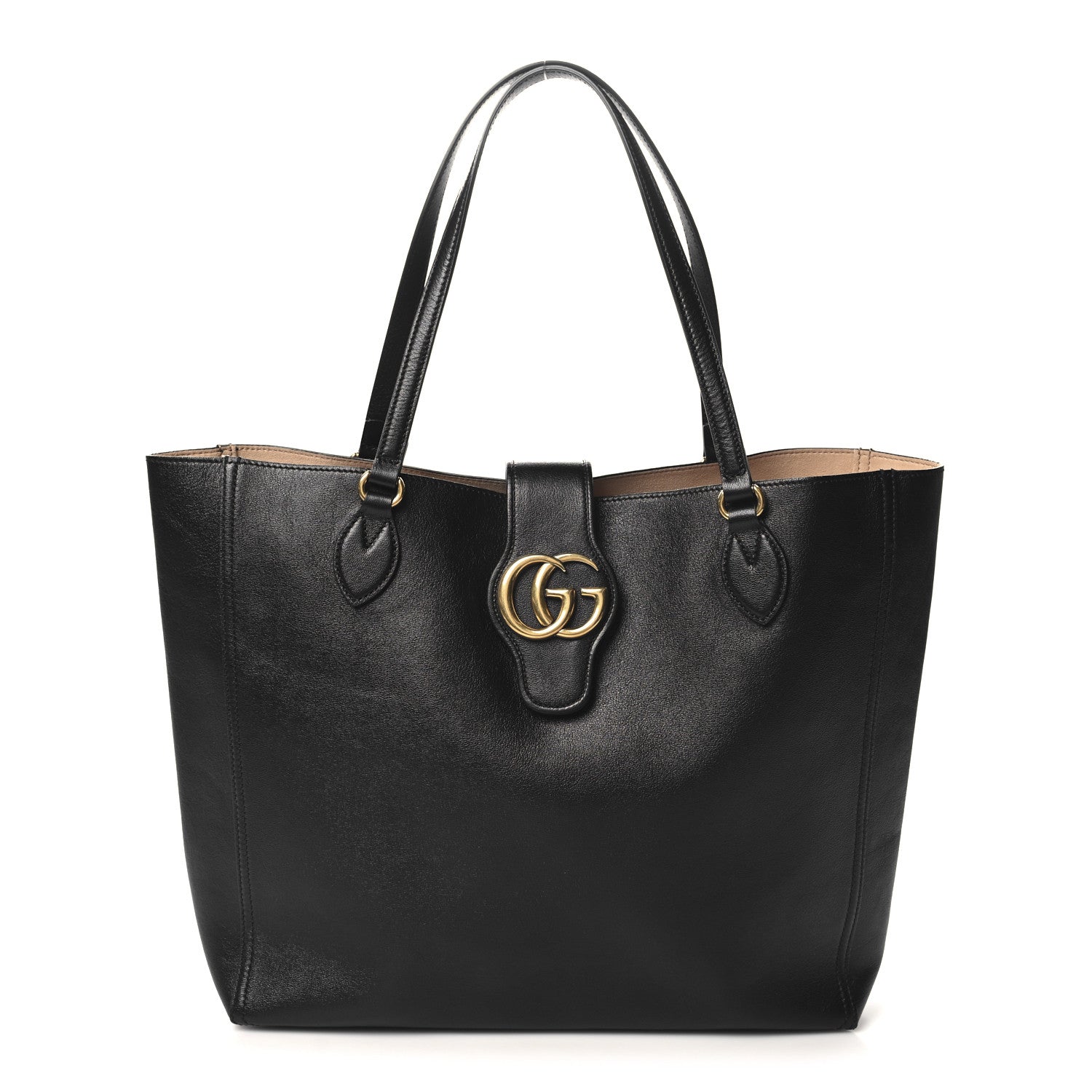 Gucci New Sakai Calfskin Lux Medium Dahlia Tote Black 1 of 12