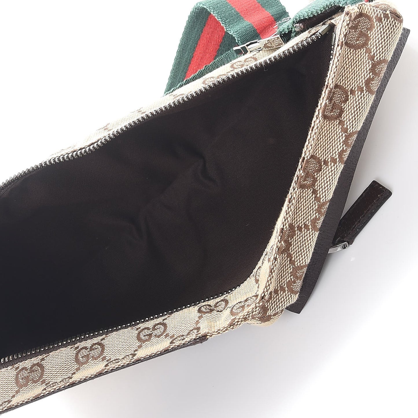 Monogram Web Belt Bag Dark Brown