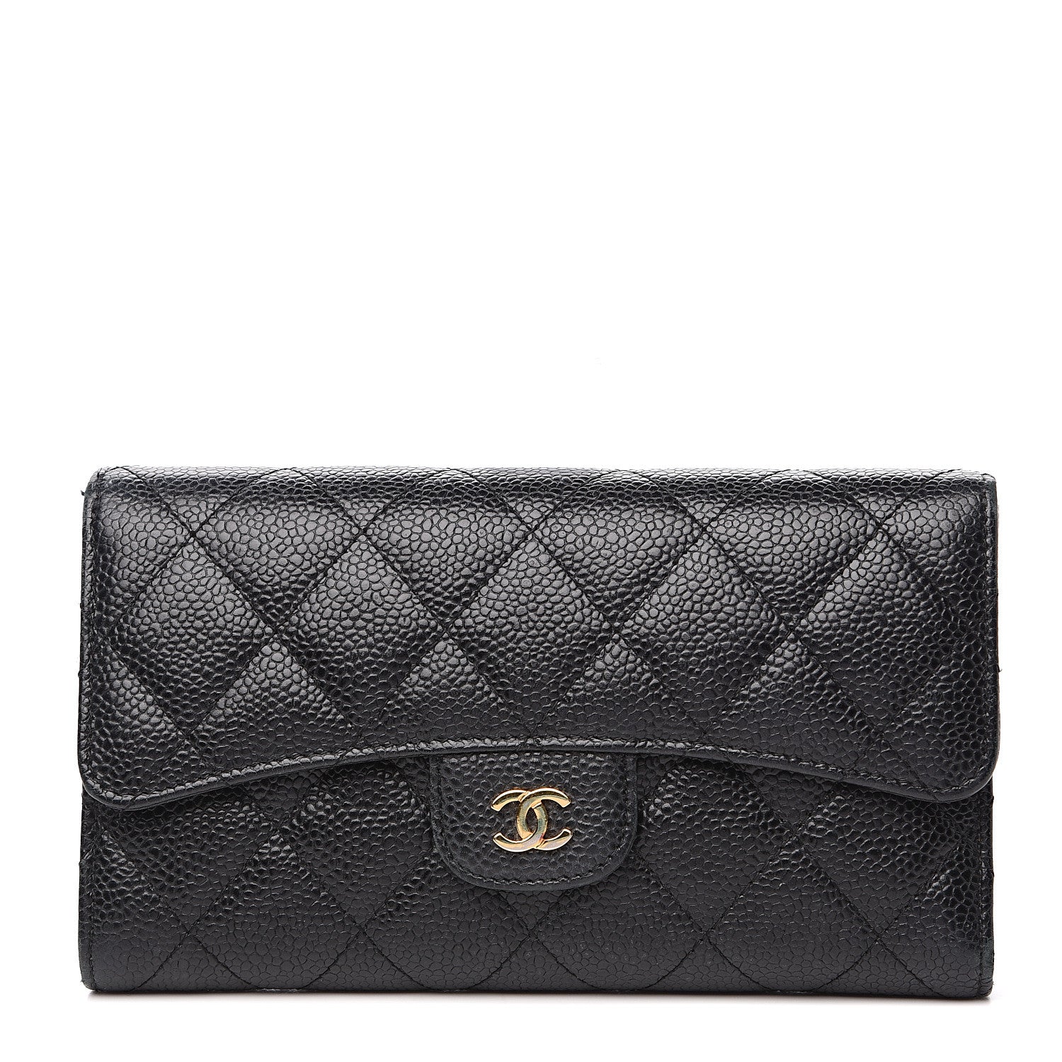 Chanel Caviar Quilted Large Flap Wallet Black 1 of 14