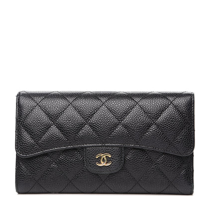 Chanel Caviar Quilted Large Flap Wallet Black 1 of 14