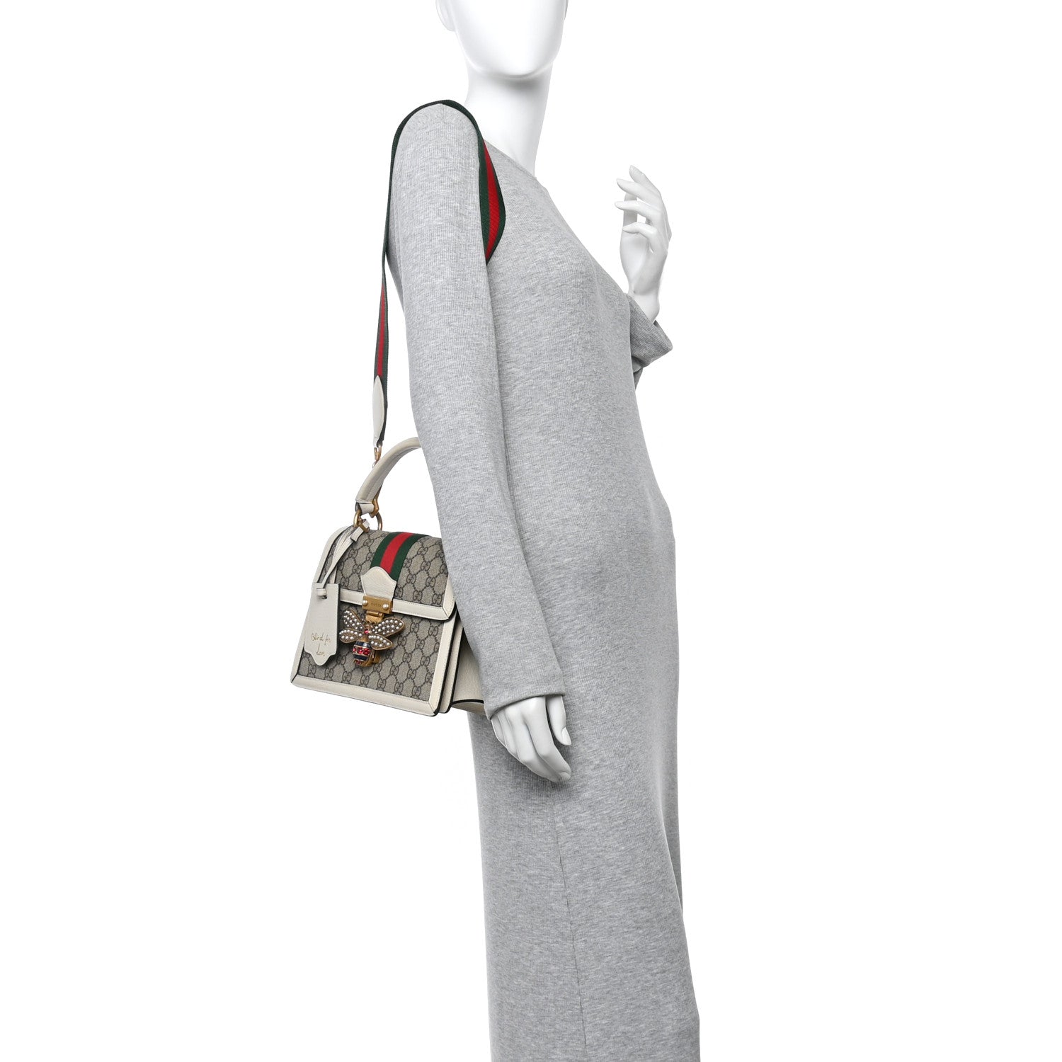 Gucci GG Supreme Monogram Small Queen Margaret Top Handle Bag White 2 of 10