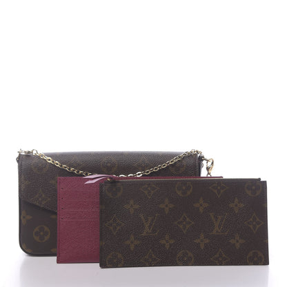 Louis Vuitton Monogram Pochette Felicie Chain Wallet Fuchsia 3 of 10