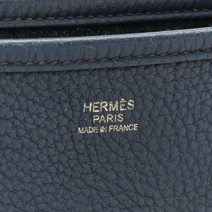Hermes Taurillon Clemence Evelyne III GM Bleu Nuit 6 of 19