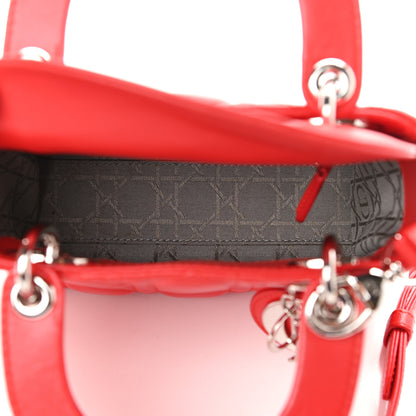 Christian Dior Lambskin Cannage Mini Lady Dior Red 4 of 7