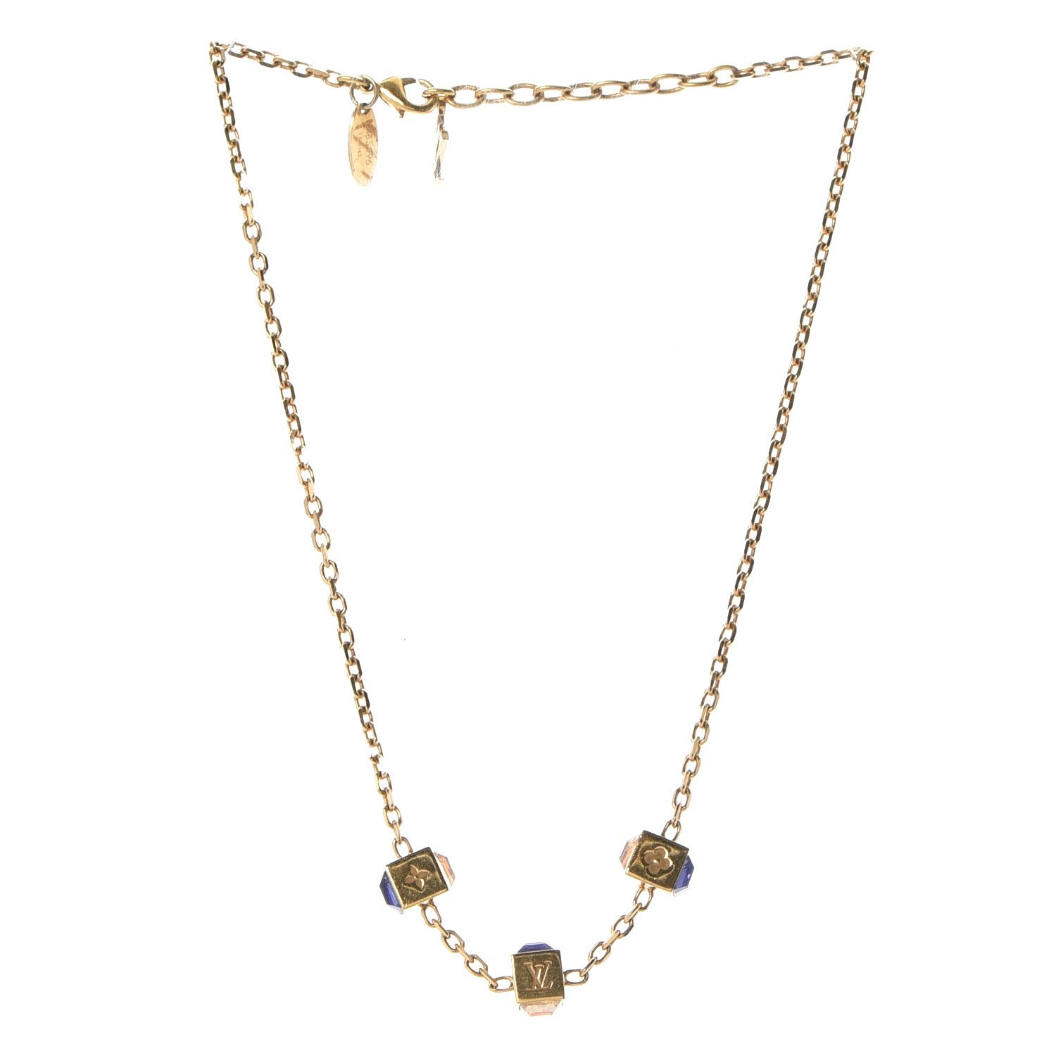 Louis Vuitton Swarovski Gamble Short Necklace Azur 3 of 11