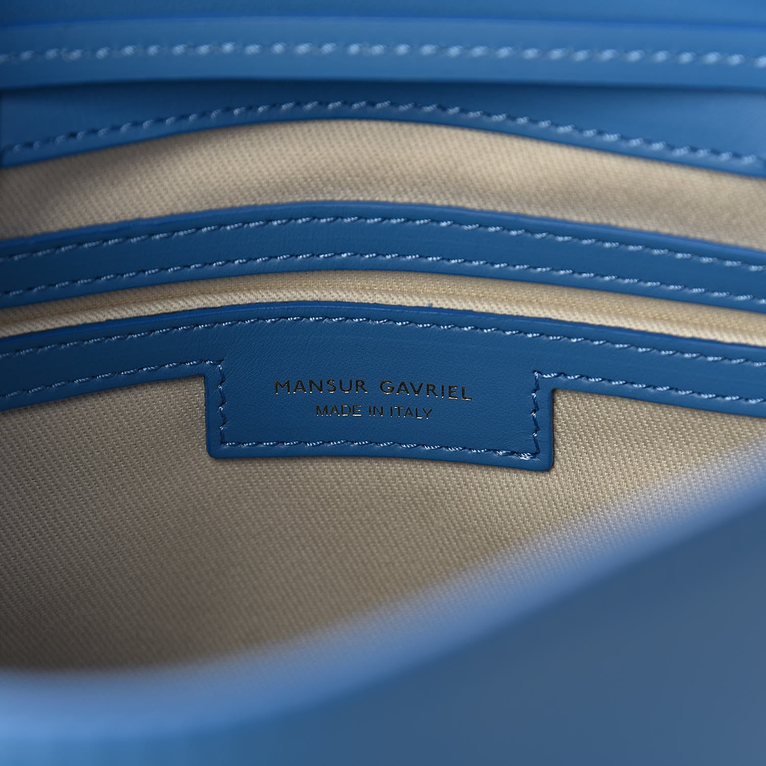 Mansur Gavriel Calfskin Mini Lady Bag Sea Blue 6 of 11