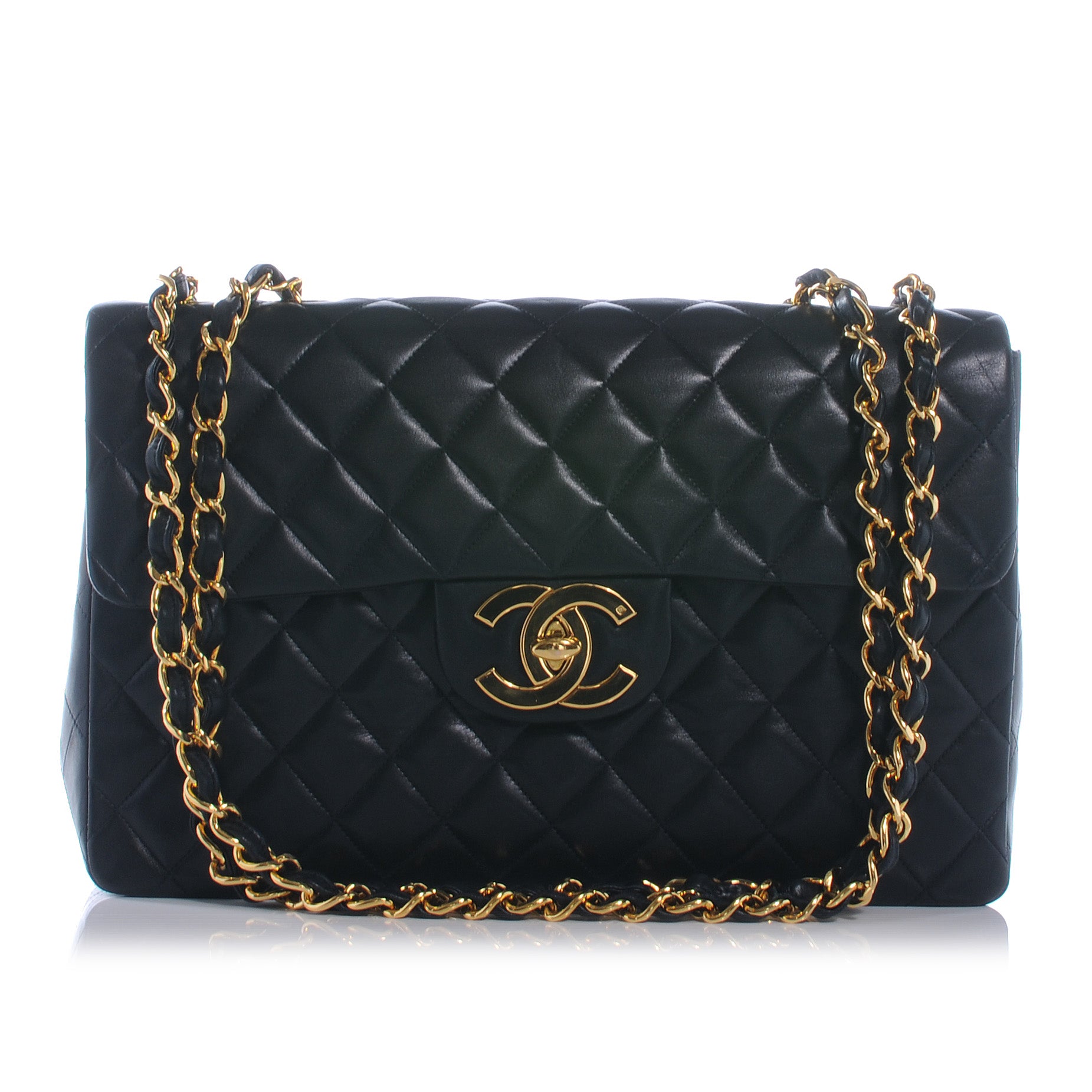Chanel Lambskin XL Jumbo Flap Black 1 of 7