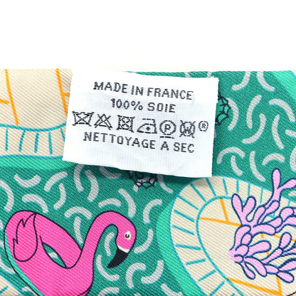 Hermes Silk Splash Park Twilly Vert Jaune Multicolor 3 of 5