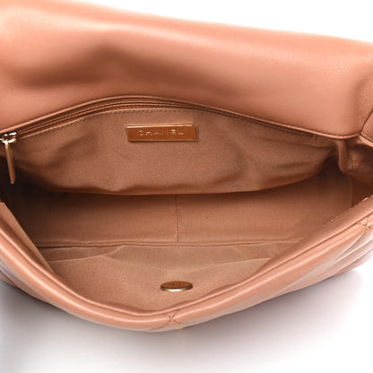 Chanel Lambskin Quilted Large Chanel 19 Flap Brown 5 of 9