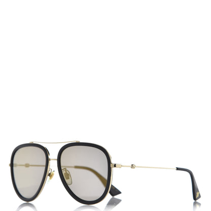Gucci Aviator Sunglasses GG0062S Black Gold 1 of 9