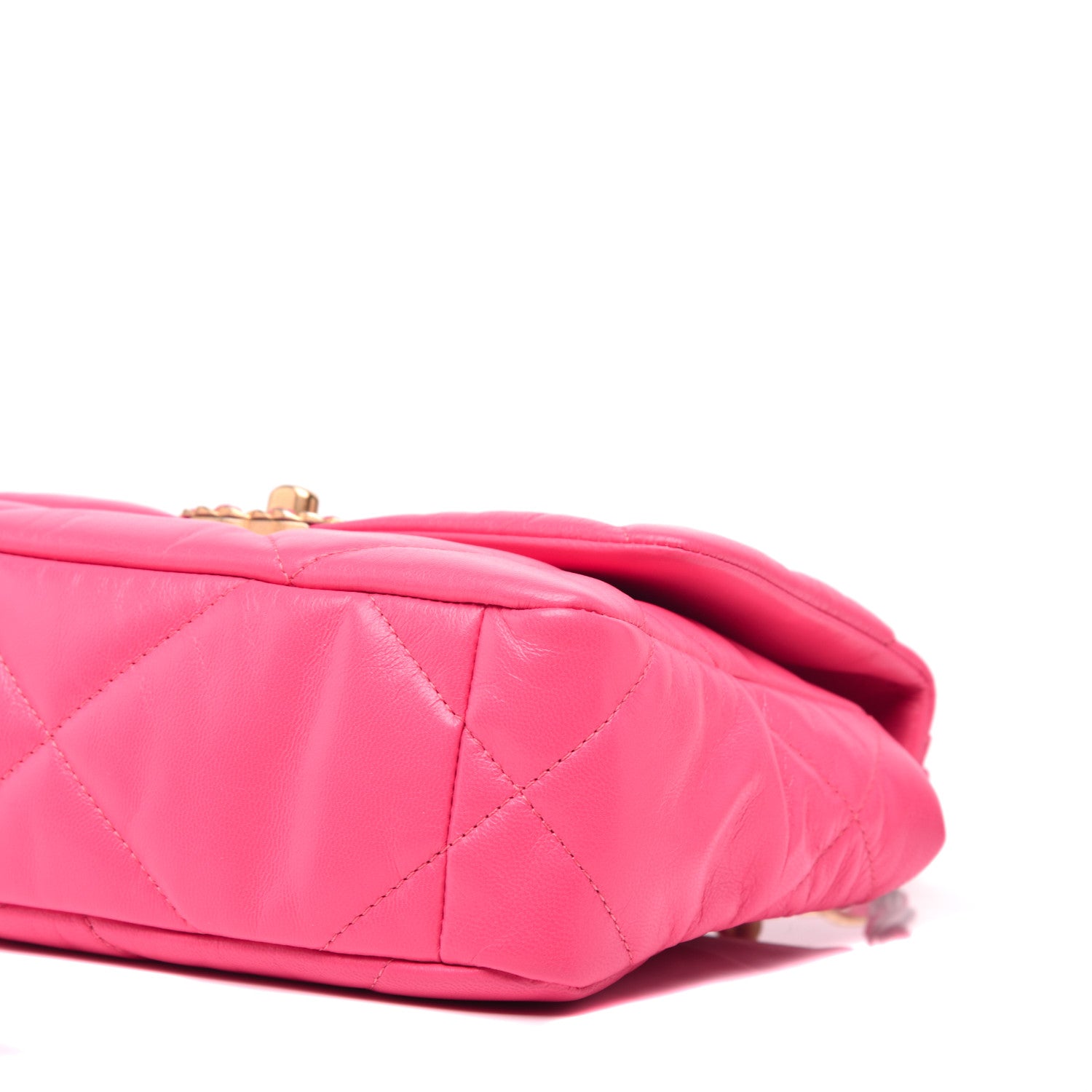 Chanel Shiny Goatskin Quilted Medium 19 Flap Pink 9 of 10