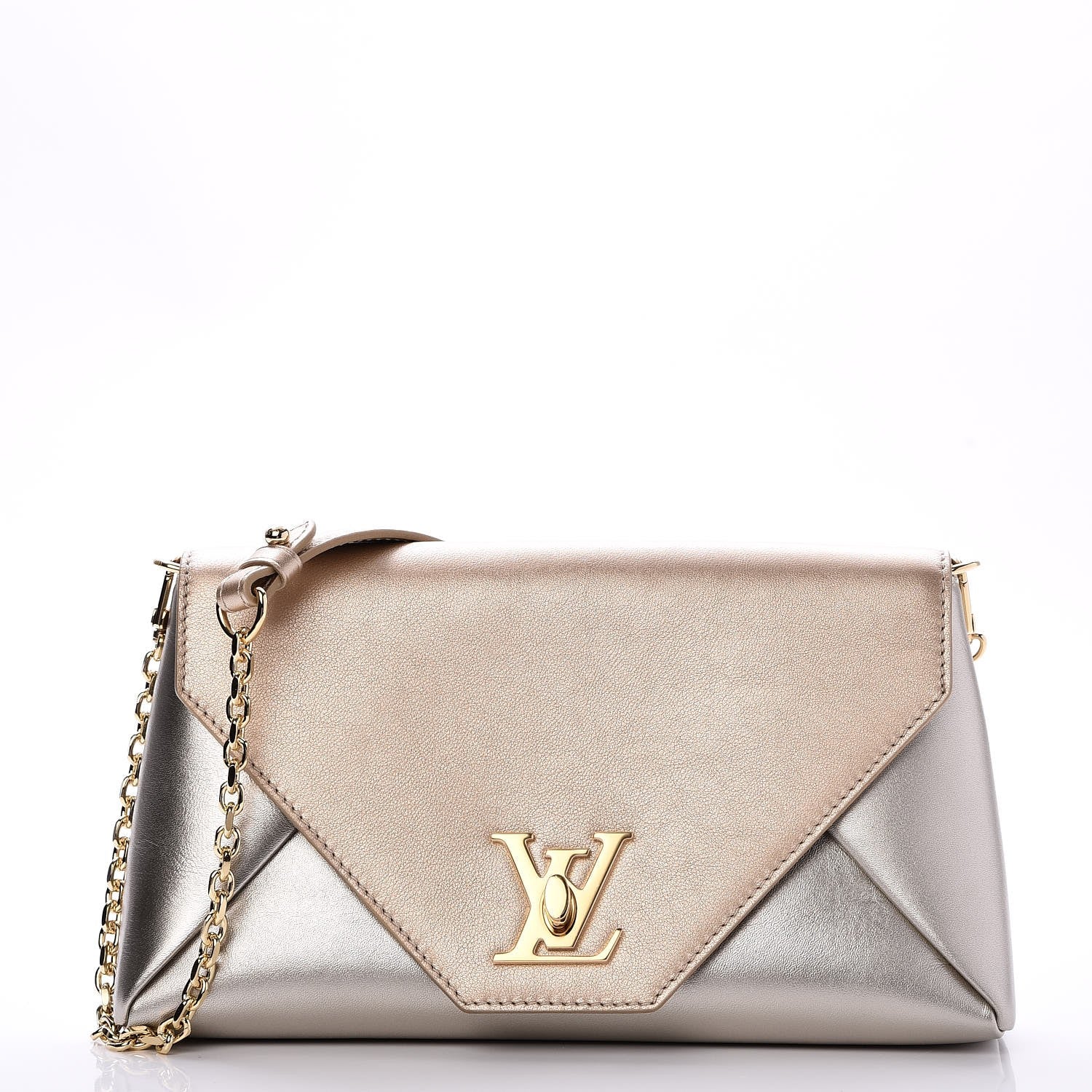 Louis Vuitton Metallic Calfskin Love Note Gold Silver 1 of 7