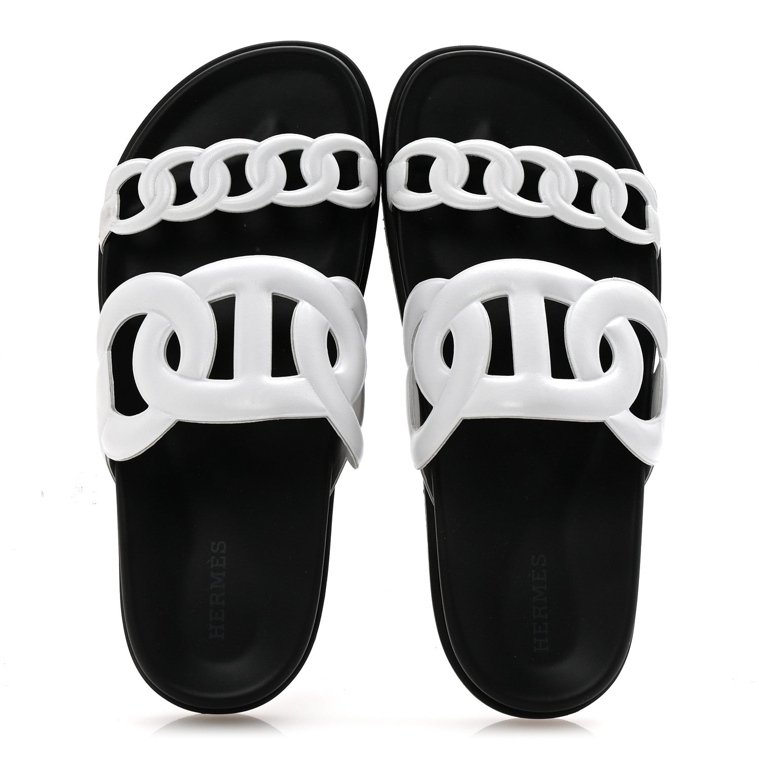 Hermes Nappa Womens Extra Sandals 38 White 1739845 – FASHIONPHILE