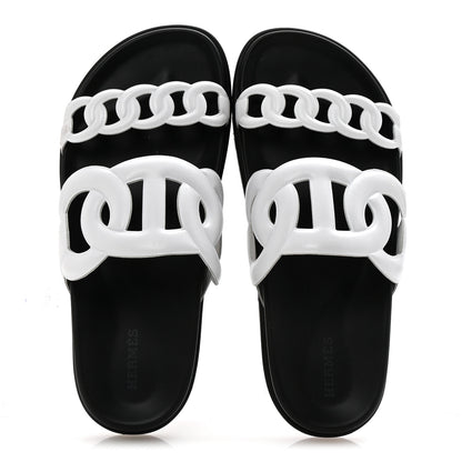 Hermes Nappa Womens Extra Sandals 38 White 2 of 10