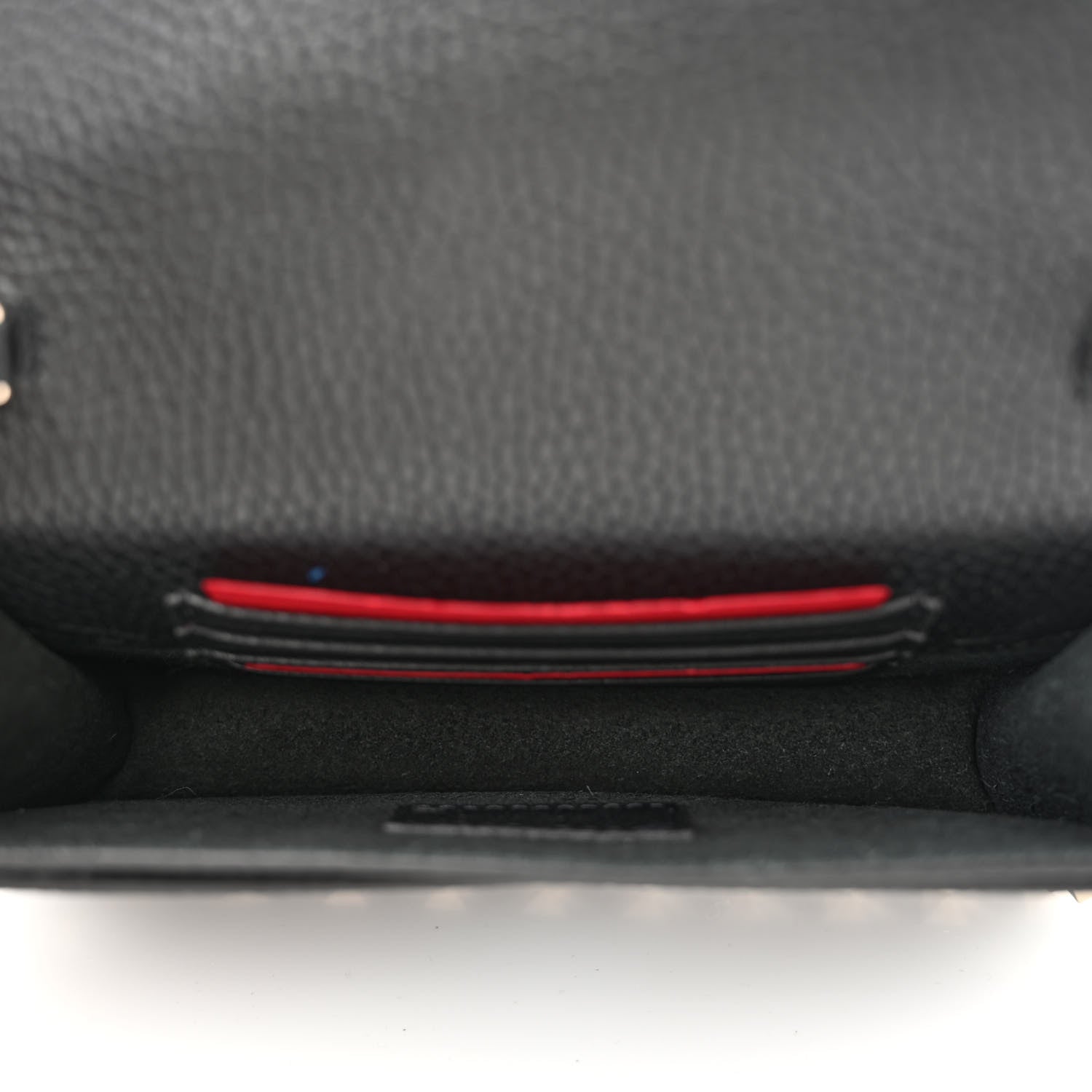Valentino Garavani Pebbled Calfskin Rockstud Envelope Wallet on Chain Black 5 of 10