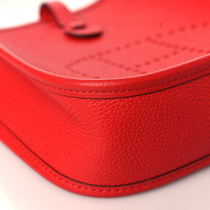 Hermes Taurillon Maurice Zigzag Sangle Evelyne TPM Rouge De Coeur Bleu Du Nord 8 of 10