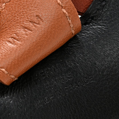 Hermes Milo Lambskin Grigri Rodeo Horse Bag Charm PM Black Sienne Gold 3 of 6