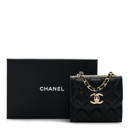 Chanel Lambskin Quilted Mini Trendy CC Clutch With Chain Black 10 of 10