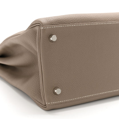 Hermes Togo Kelly Retourne 35 Etoupe 9 of 12