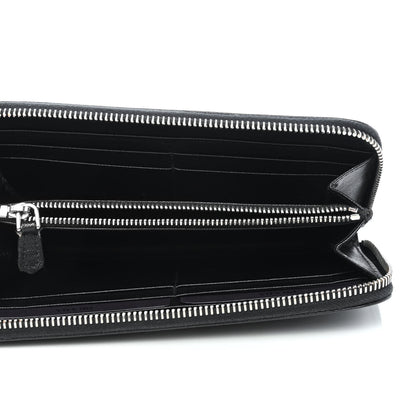 Prada Saffiano Triangle Zip Around Wallet Black 4 of 4