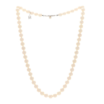 Mikimoto 18K White Gold Akoya Pearl 6-6.5mm Strand Necklace 16" 3 of 7