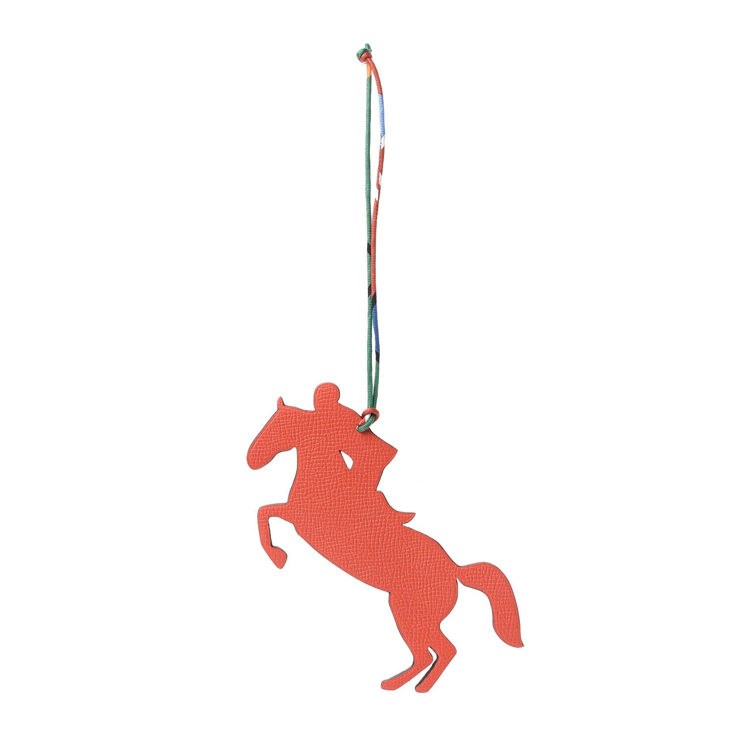 Hermes Epsom Togo Petit H Horse And Jockey Bag Charm Alezan Rose Jaipur 1 of 4