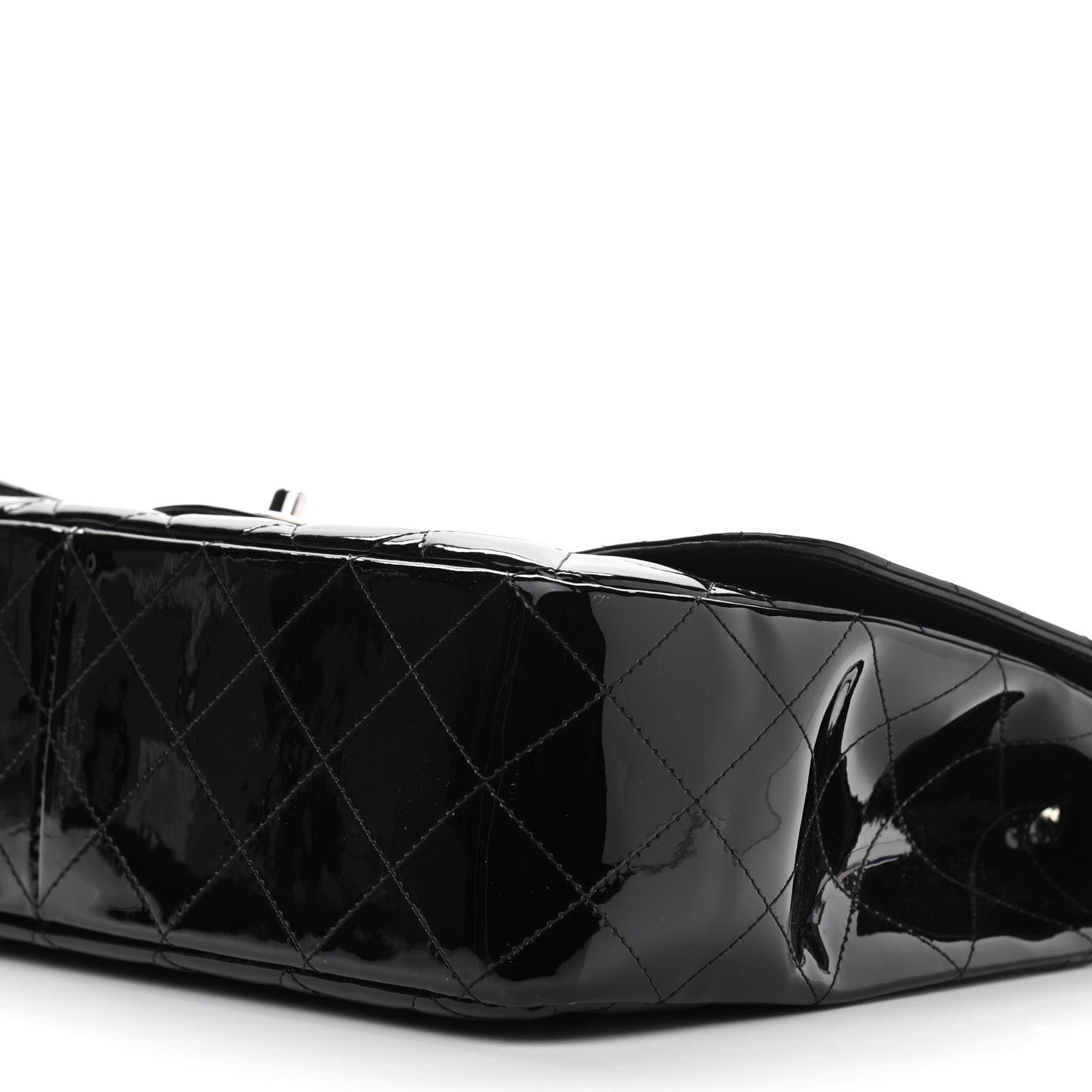 Chanel Patent Quilted Jumbo Double Flap Black 10 of 11