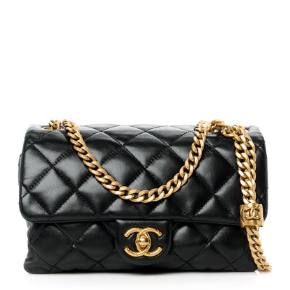 Chanel Lambskin Quilted Small Pillow Crush Flap Black 1 of 15