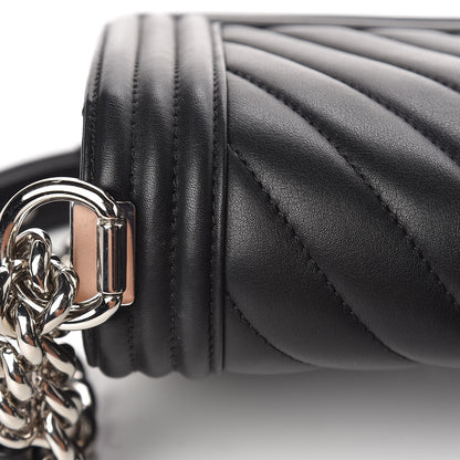 Chanel Calfskin Chevron Quilted Small Boy Flap Black 15 of 17