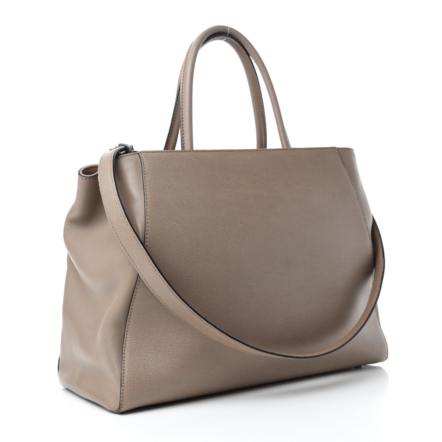 Fendi Vitello Elite Regular 2Jours Tote Tortora 3 of 16