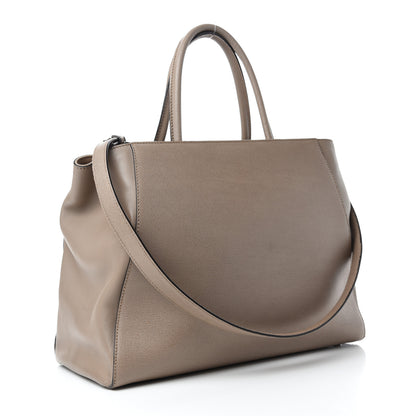 Fendi Vitello Elite Regular 2Jours Tote Tortora 3 of 16