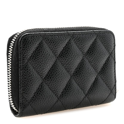 Chanel Caviar Quilted Zip Coin Purse Black 3 of 6