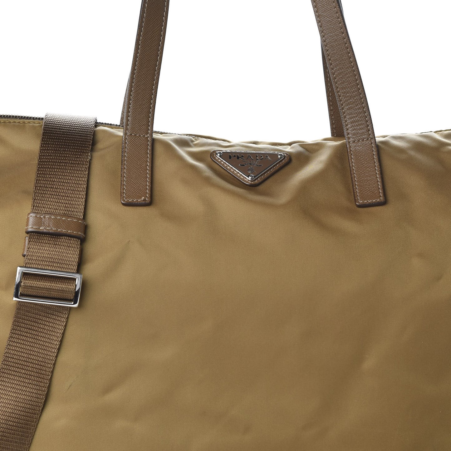 Tessuto Nylon Vela Shopping Tote Tabacco