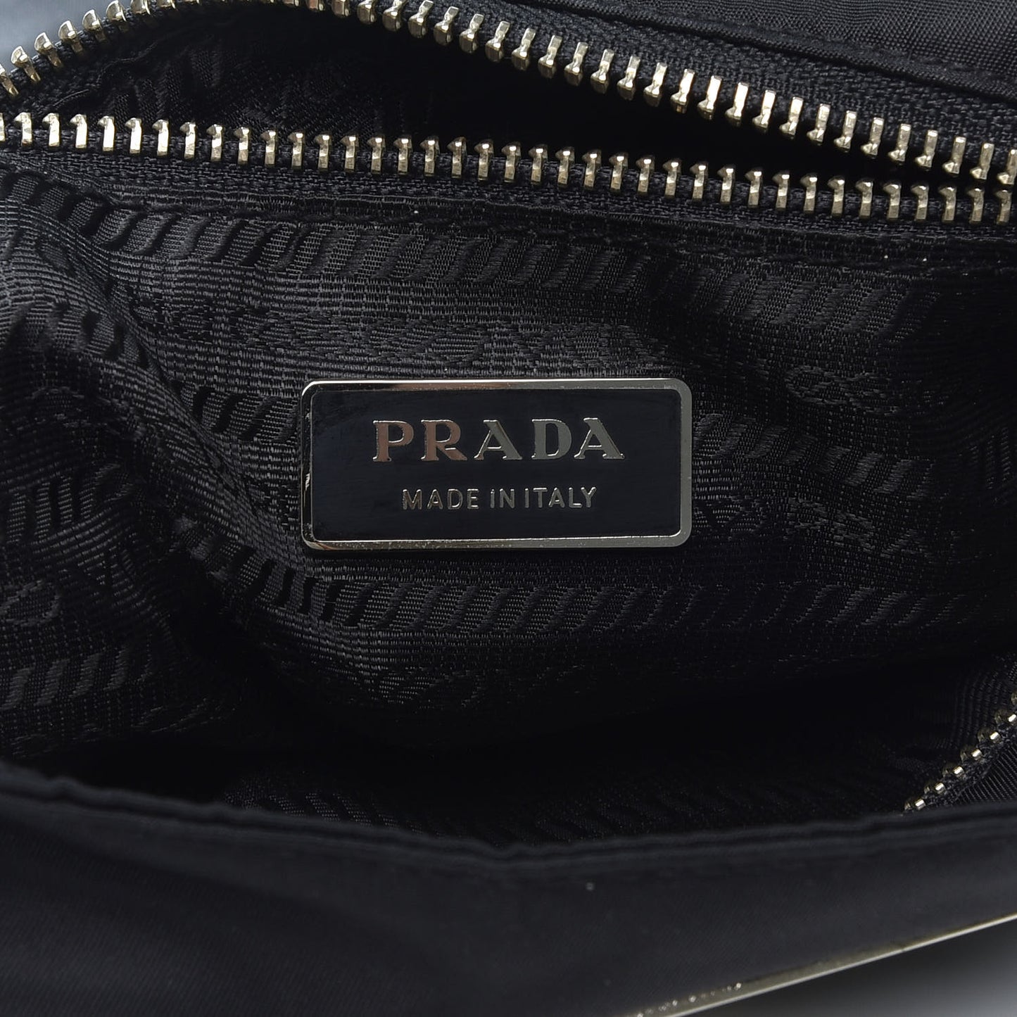 Calfskin Tessuto Nylon Easy Shoulder Bag Black