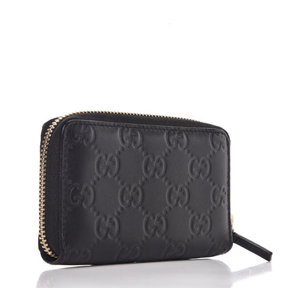 Gucci Guccissima Zip Around Card Case Black 3 of 7