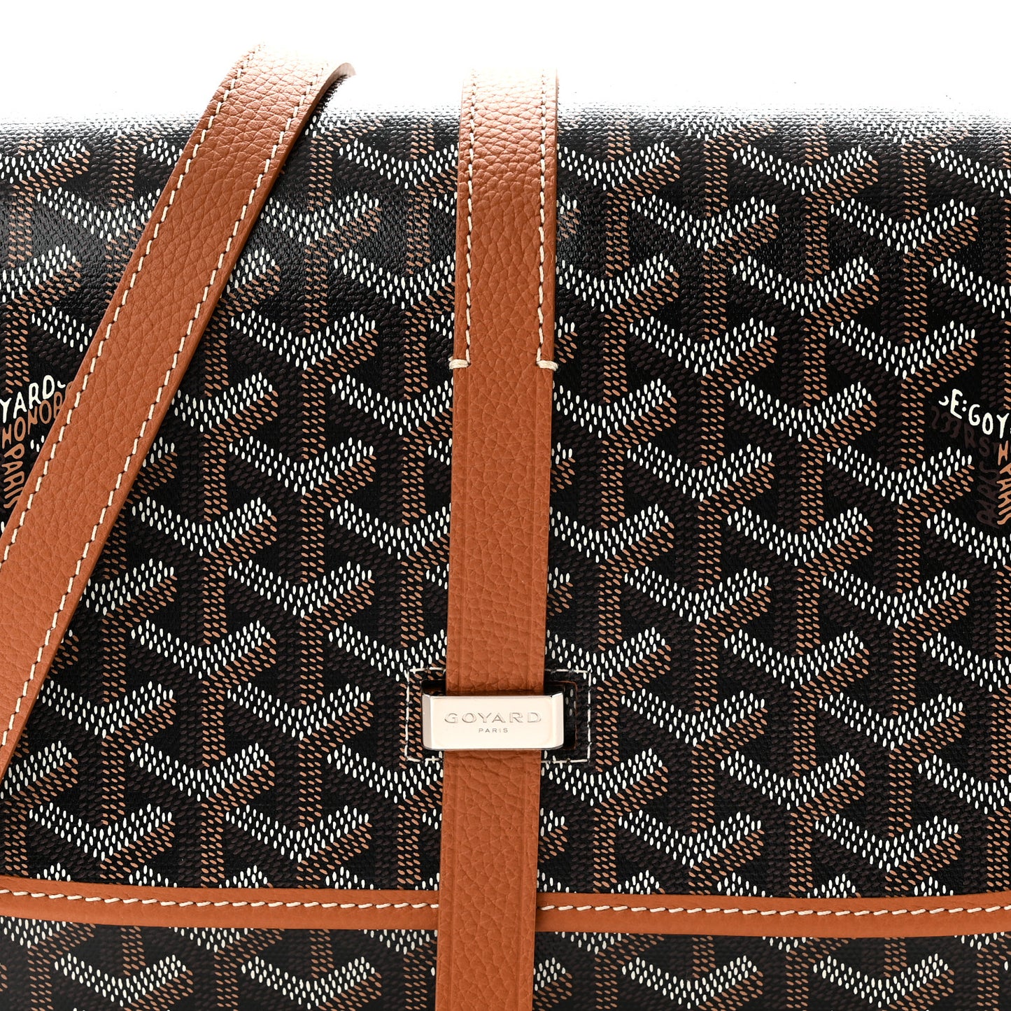 Goyardine Belvedere II MM Messenger Bag Black Gold