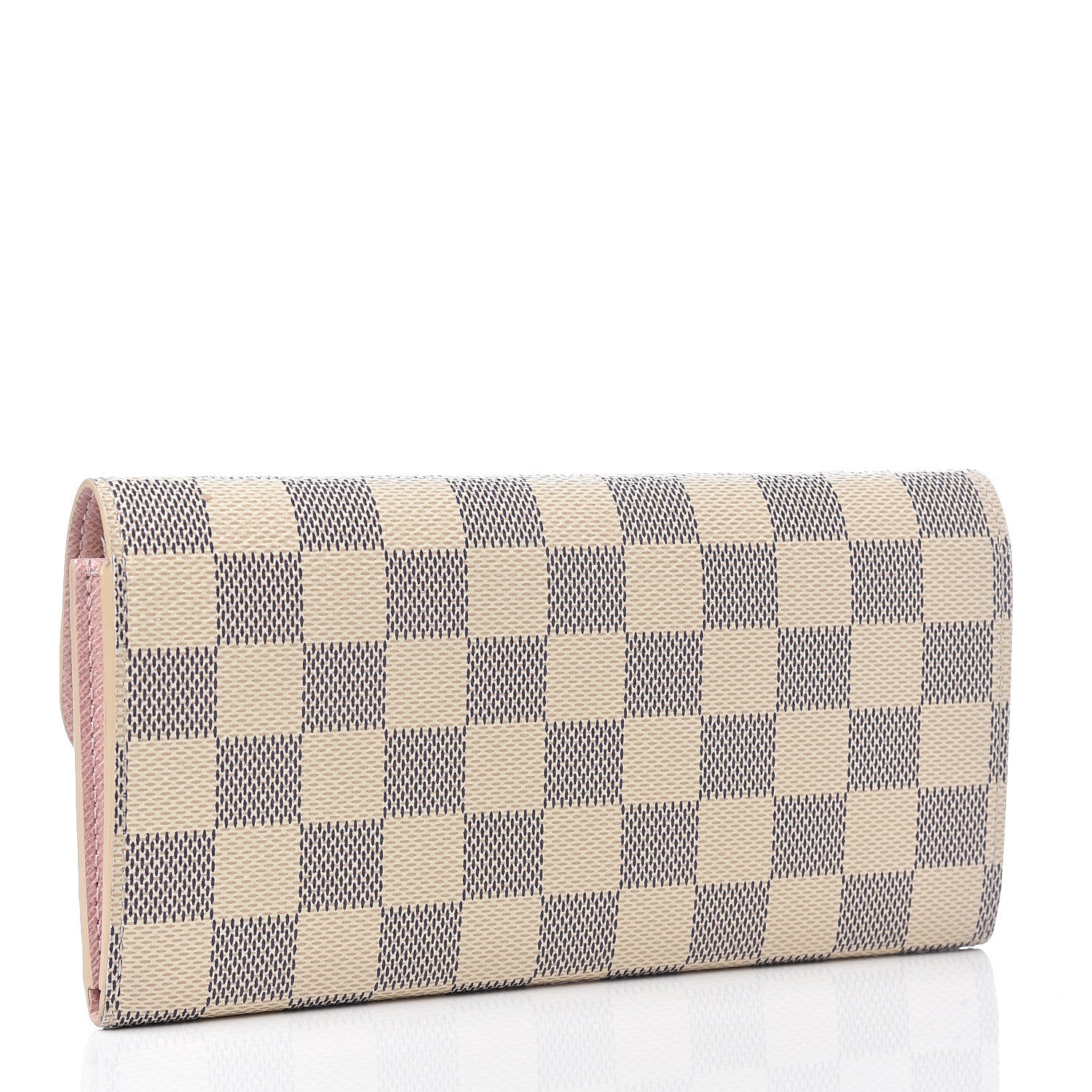 Louis Vuitton Damier Azur Emilie Wallet Rose Ballerine 2 of 6