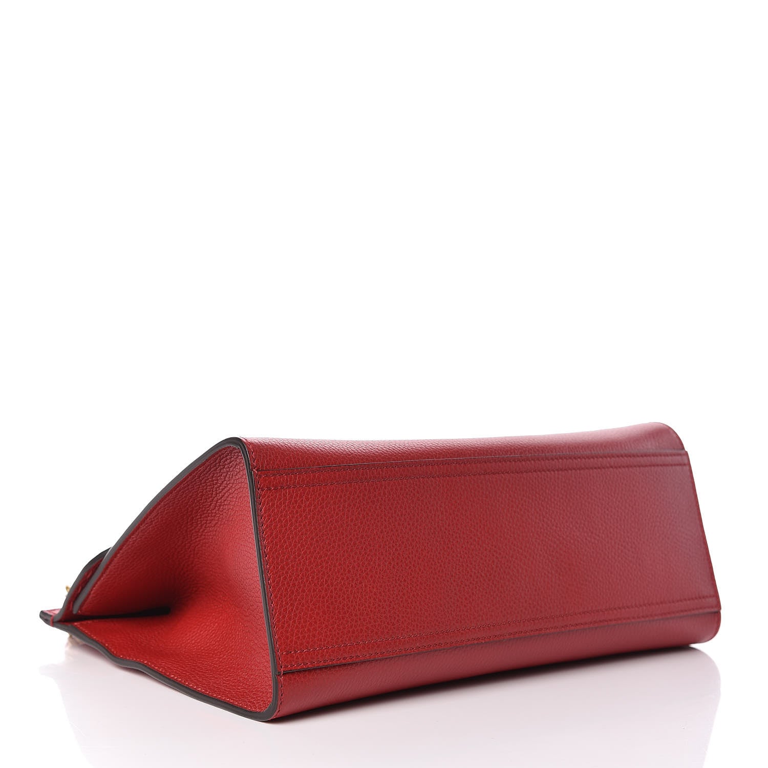 Gucci Calfskin Small GG Marmont Top Handle Bag Vulcanic Red 4 of 9