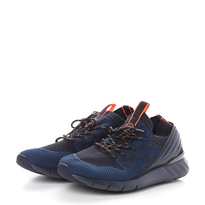 Louis Vuitton Knit Damier Fastlane Sneakers 8.5 Cobalt 3 of 7