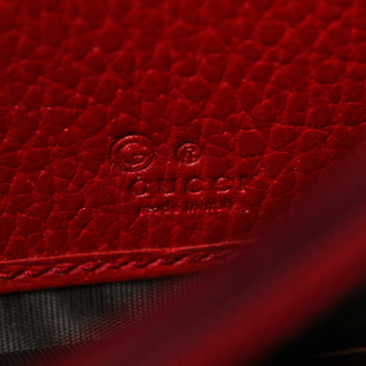 Gucci Dollar Calfskin Interlocking G Continental Wallet Red 6 of 10