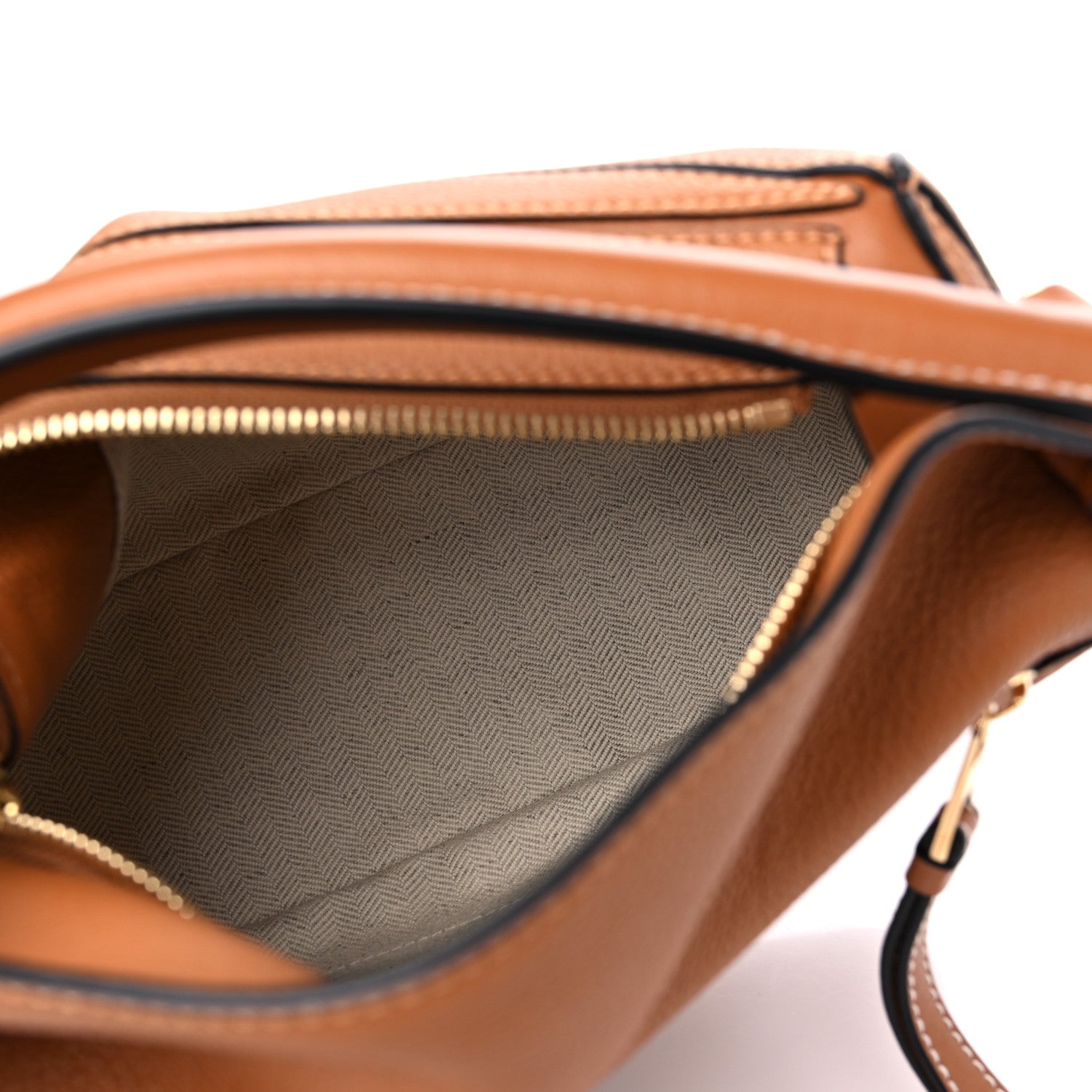 Loewe Grained Calfskin Small Puzzle Bag Tan 5 of 8