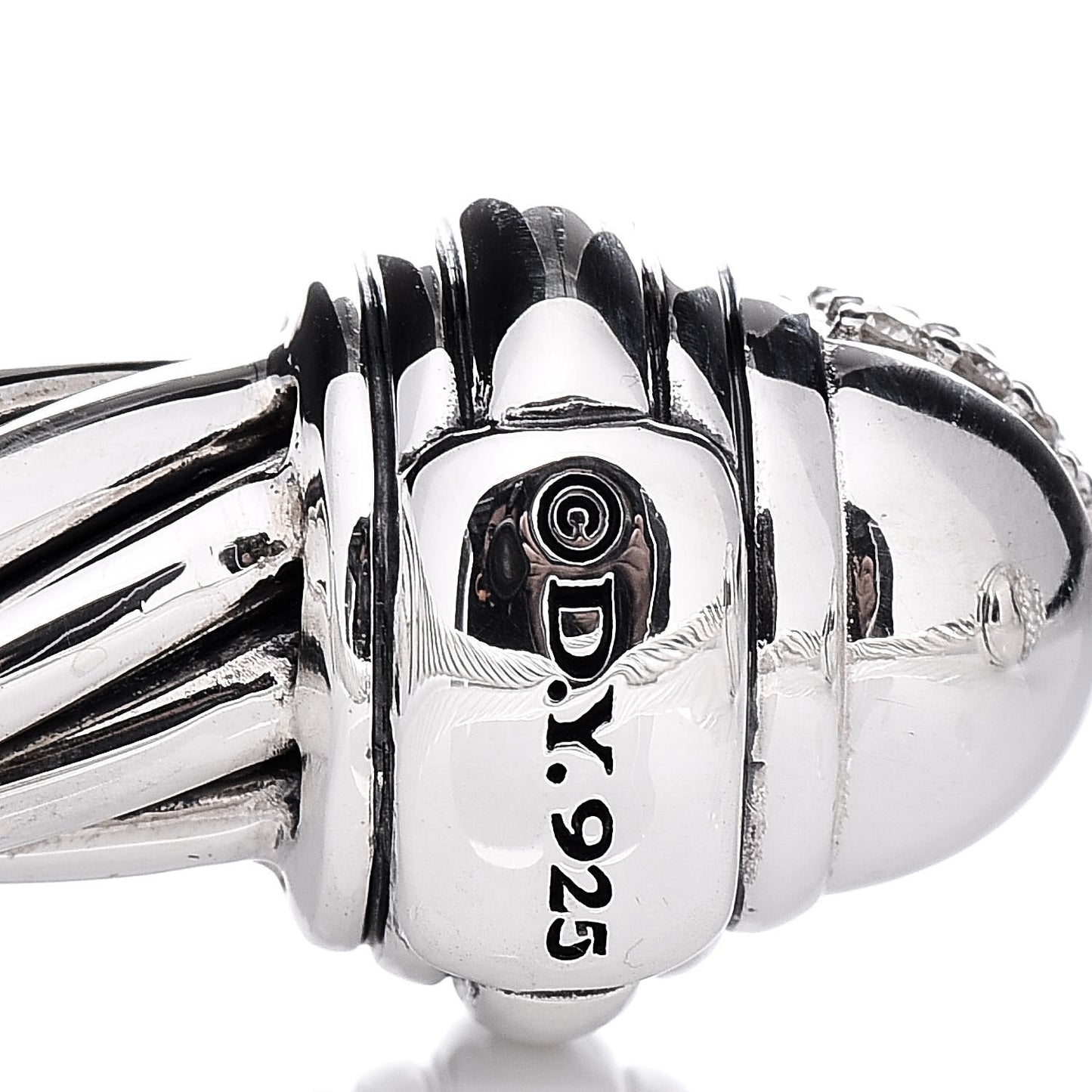 Sterling Silver Diamond 7mm Cable Classics Bracelet