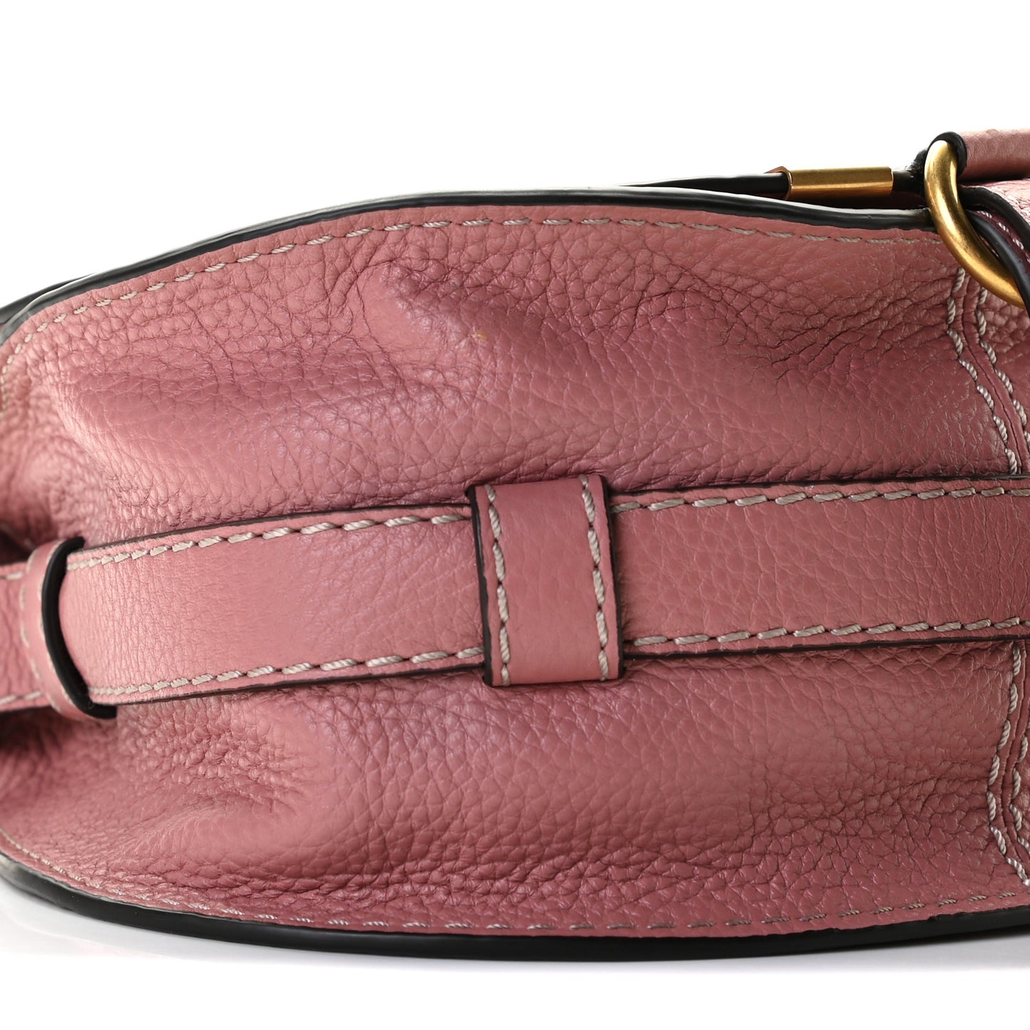 Calfskin Mini Marcie Round Crossbody Bag Rusty Pink