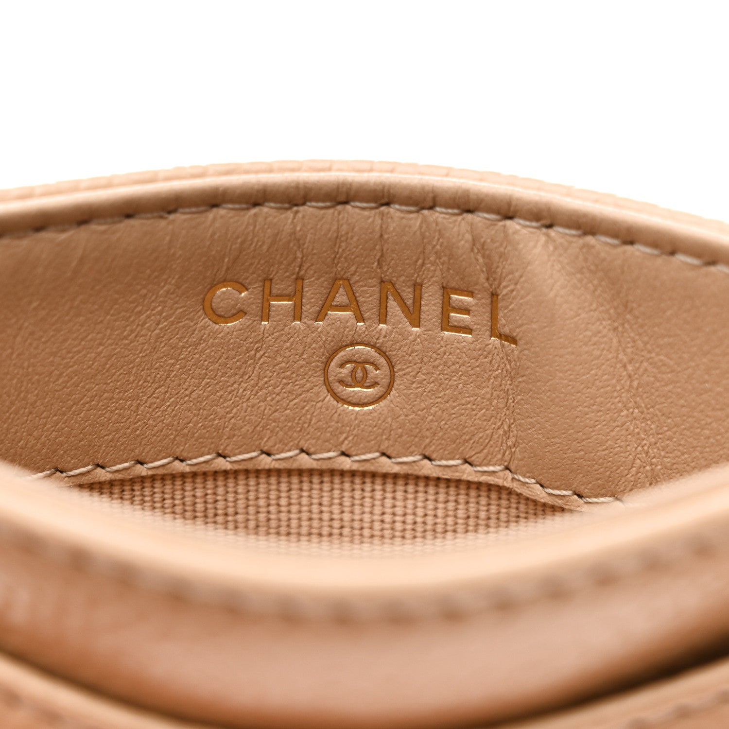 Chanel Caviar Quilted Card Holder Beige 6 of 9