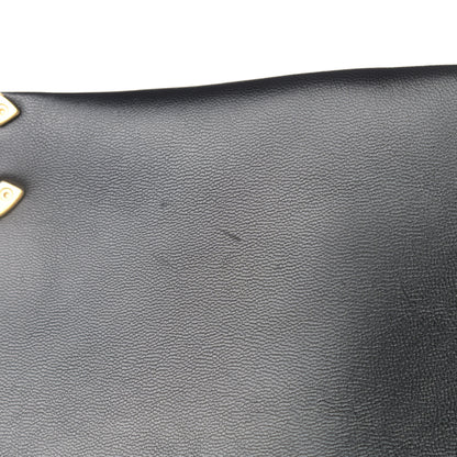 Chanel Shiny Goatskin Quilted Maxi Chanel 19 Flap Black 9 of 10