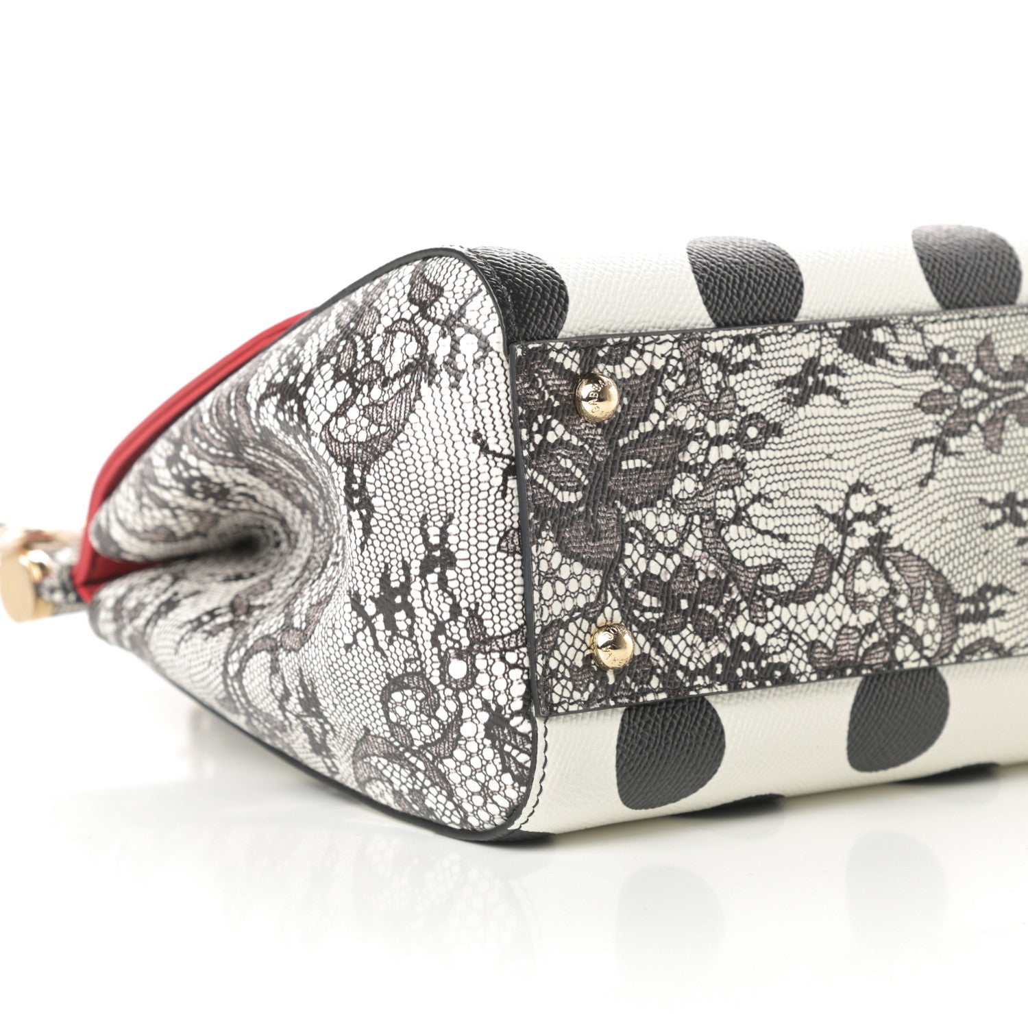 Dolce & Gabbana Dauphine Lambskin Embroidered Laser Cut Polka Dot Medium Miss Sicily Satchel Multicolor 9 of 11