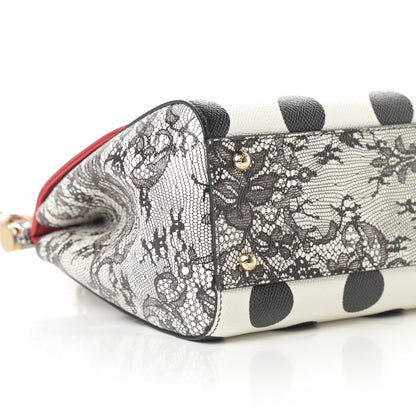 Dolce & Gabbana Dauphine Lambskin Embroidered Laser Cut Polka Dot Medium Miss Sicily Satchel Multicolor 9 of 11